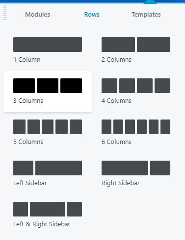 Beaver Builder Rows Interface