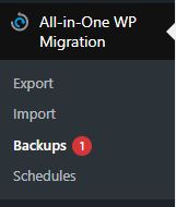 All in One Migration Menu